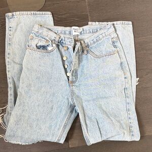 Princess Polly Holly Asymmetric Ripped Jeans